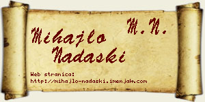 Mihajlo Nadaški vizit kartica